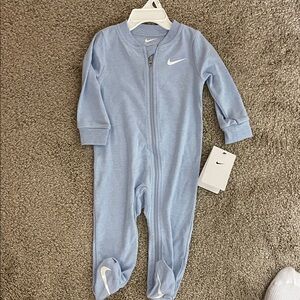 Nike Baby Blue One Piece sleeper zip 9 month